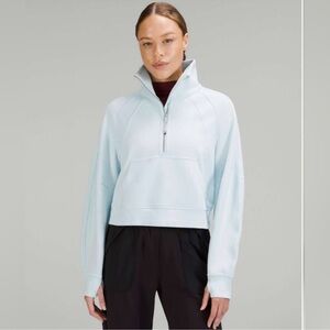 Lululemon Powder Blue Scuba Half-zip Oversized Funnel Neck Sweatshirt XS/S